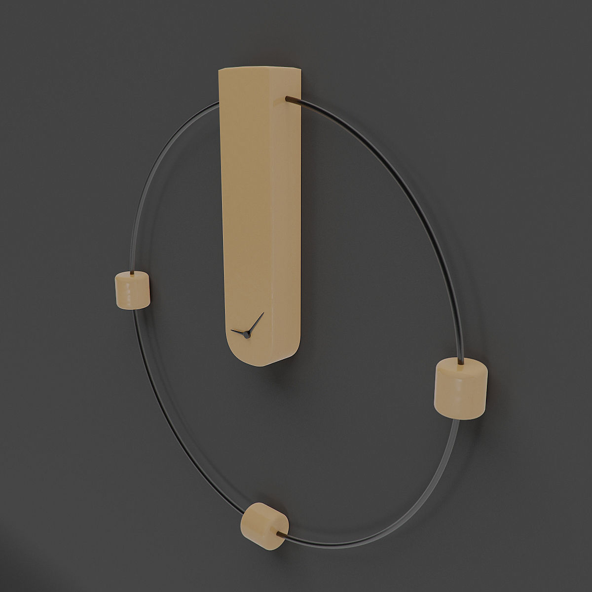 Dreamy Mirror And Memo Clock 3D Model Collection_7