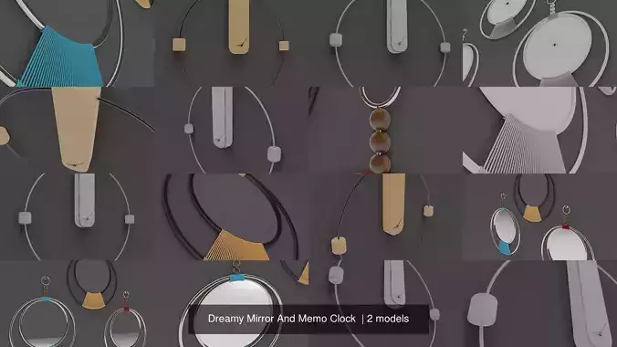 Dreamy Mirror And Memo Clock 