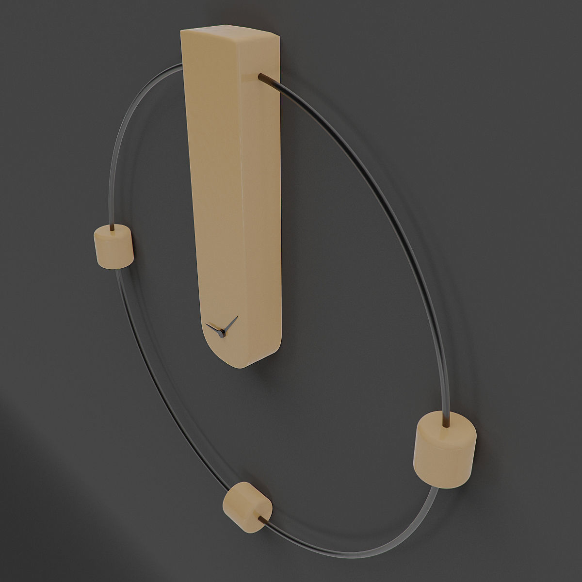 Dreamy Mirror And Memo Clock 3D Model Collection_8