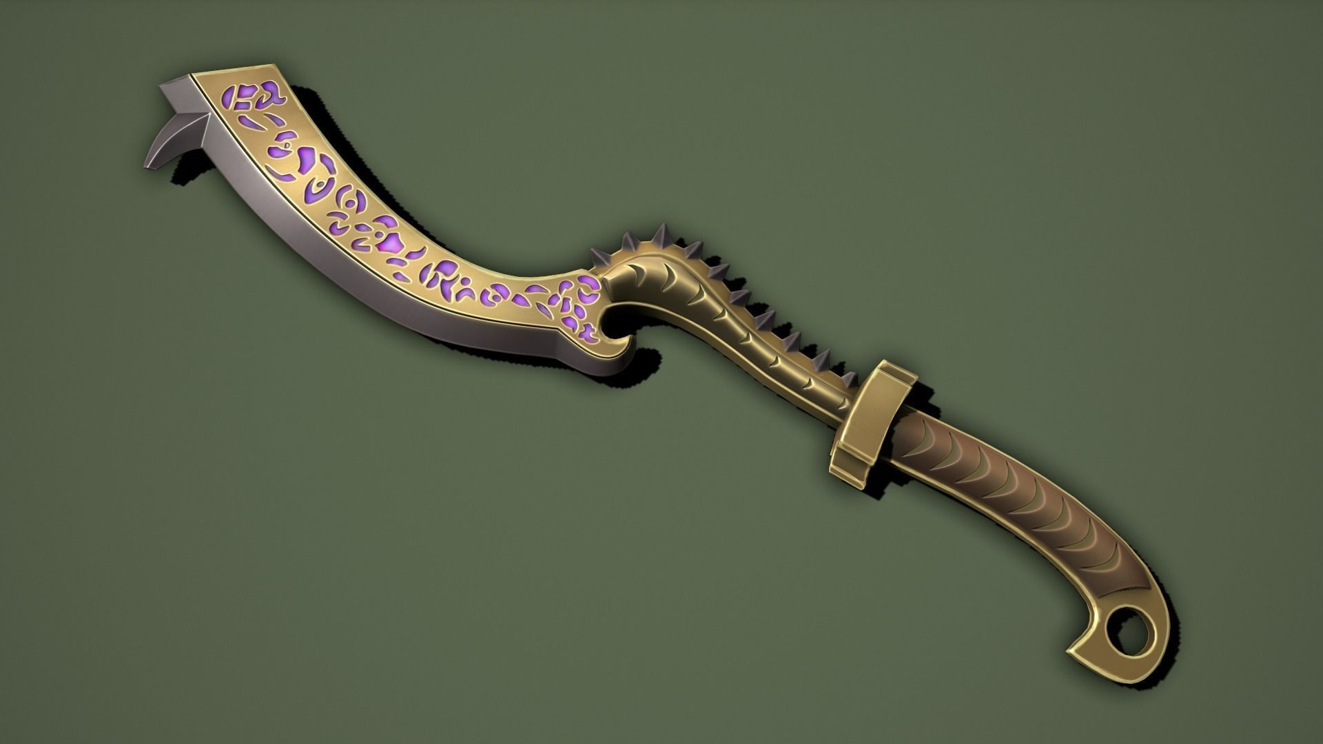 Pharaoh Sword Low-poly 3D model_3