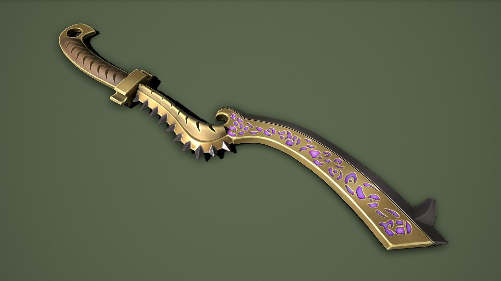 Pharaoh Sword Low-poly 3D model_5