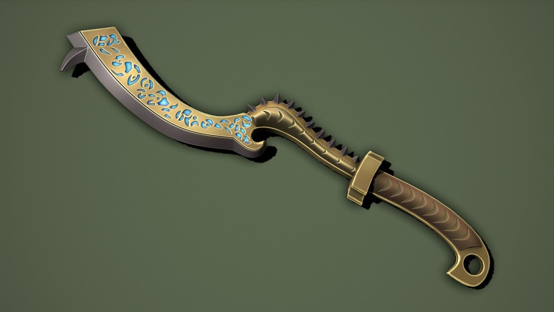 Pharaoh Sword Low-poly 3D model_2