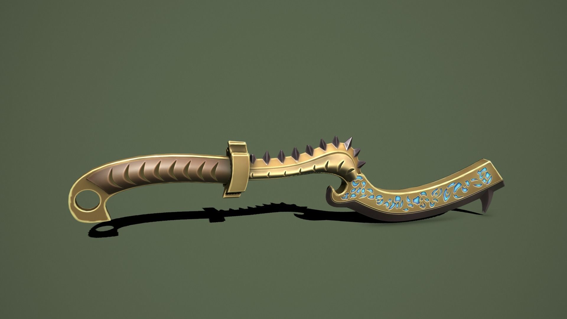 Pharaoh Sword Low-poly 3D model_7