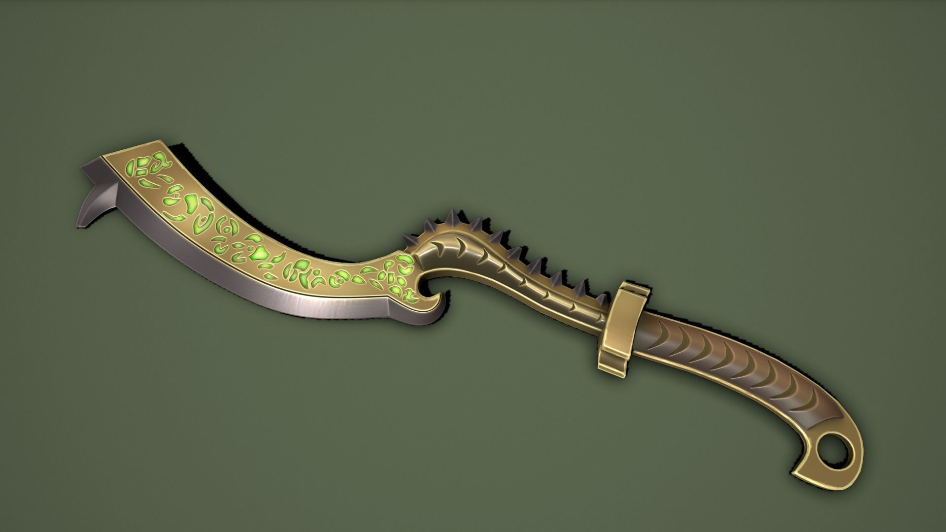 Pharaoh Sword Low-poly 3D model_1