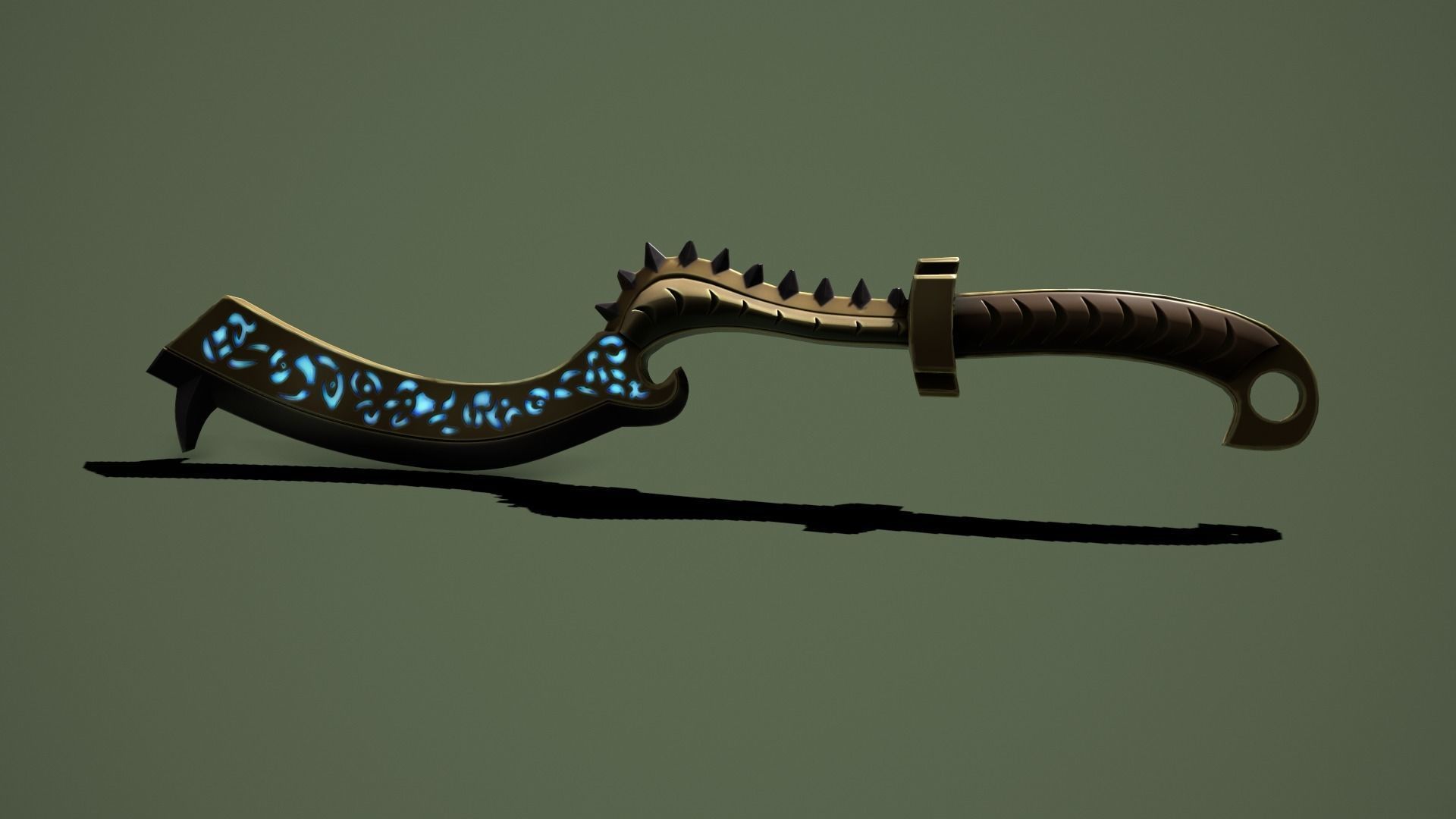 Pharaoh Sword Low-poly 3D model_8