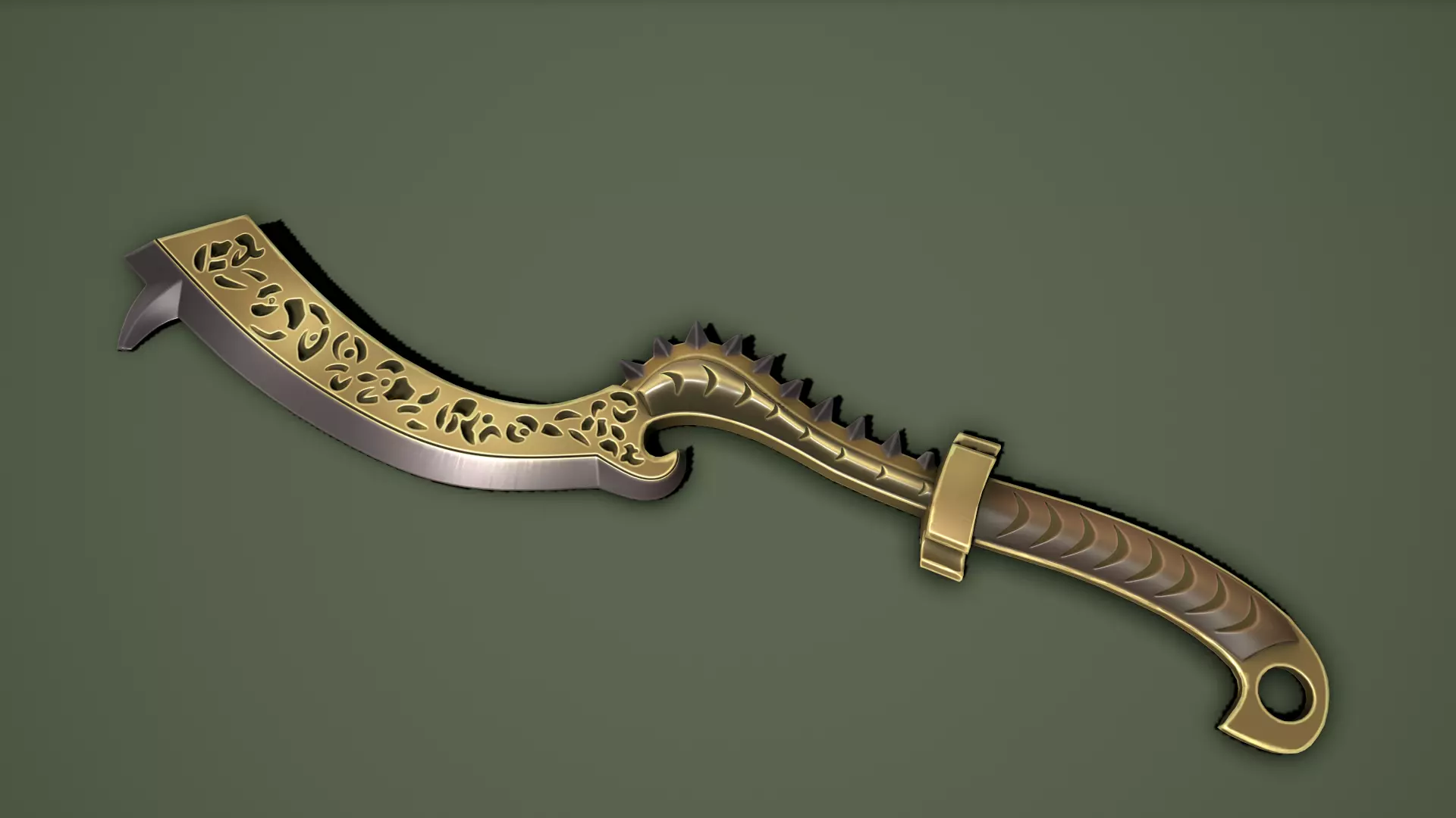 Pharaoh Sword Low-poly 3D model_0