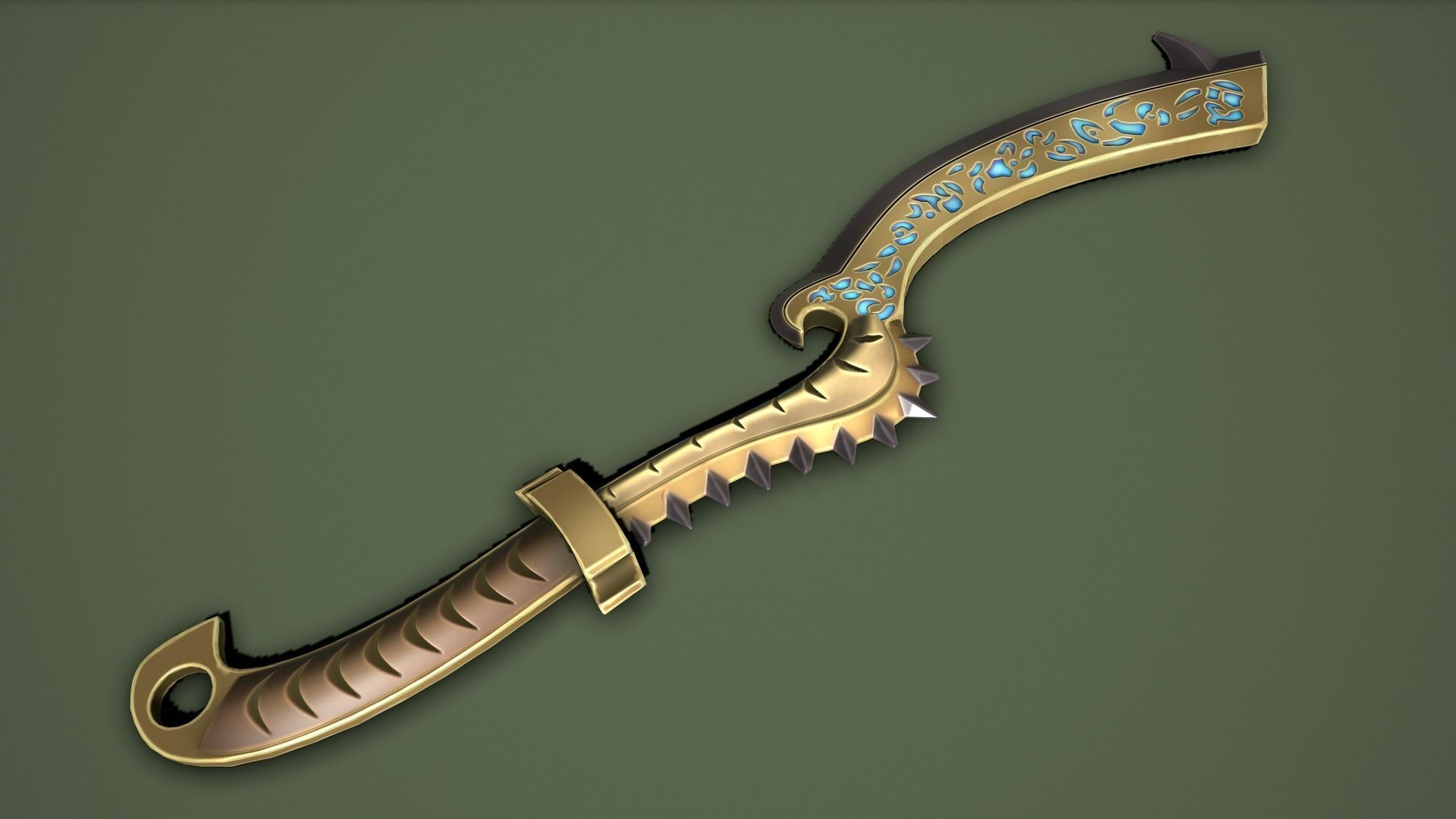 Pharaoh Sword Low-poly 3D model_6