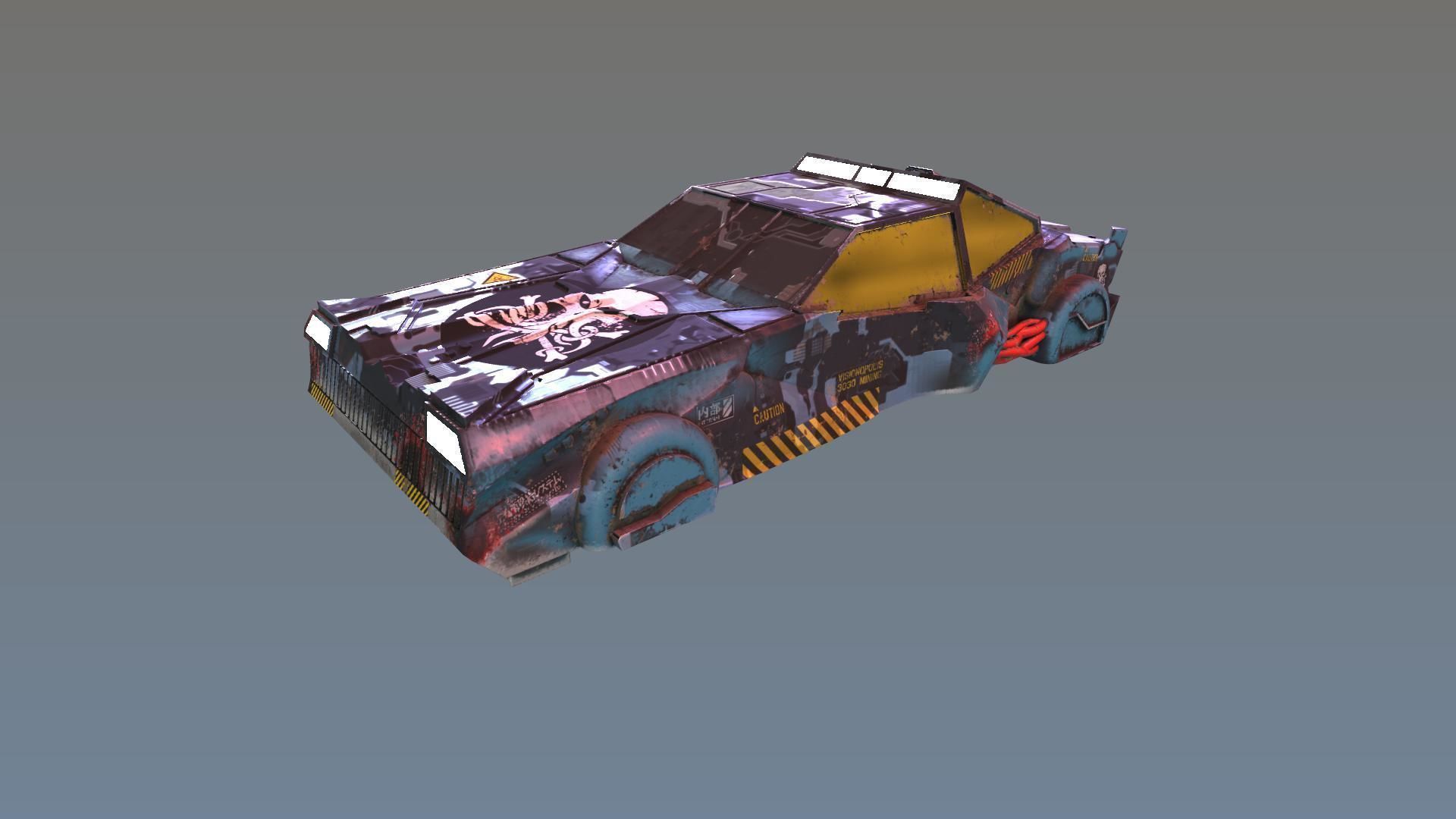 Cybercar prop car 3D model_5