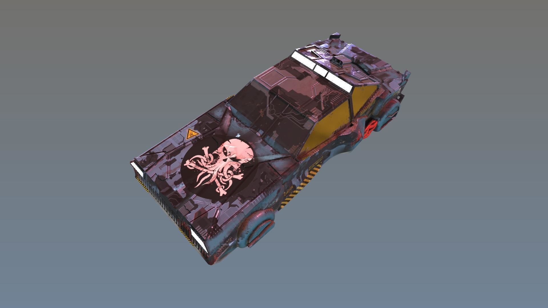 Cybercar prop car 3D model_6