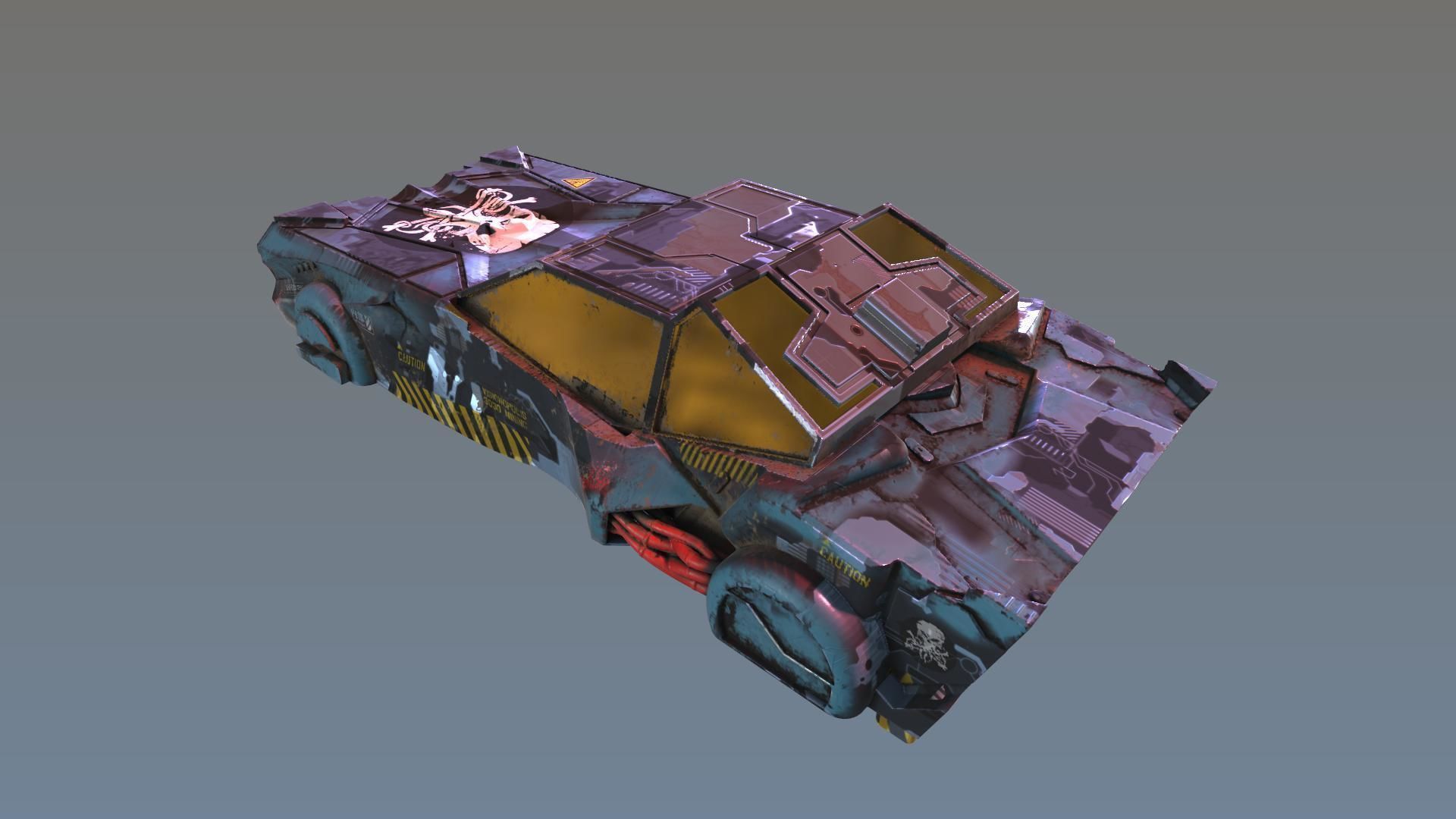 Cybercar prop car 3D model_8
