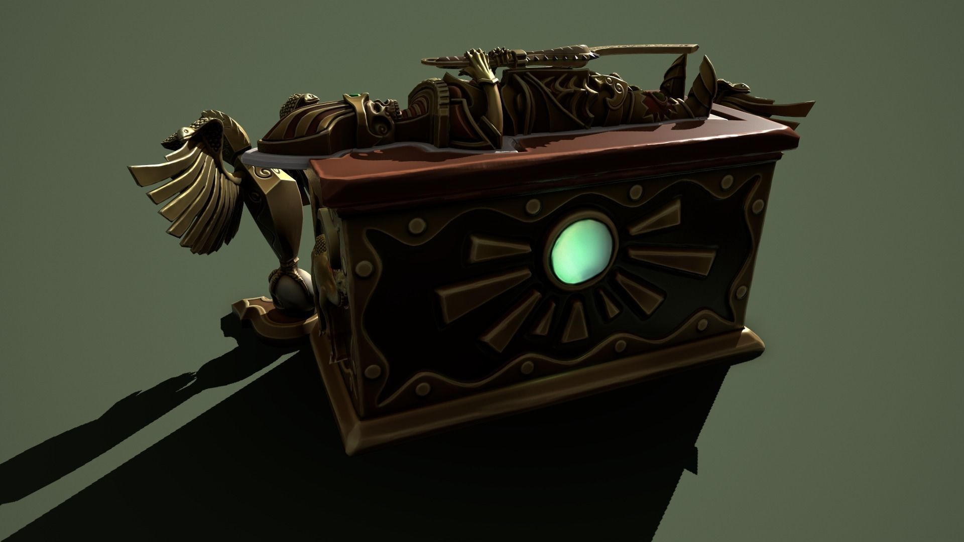Desert chest Low-poly 3D model_12