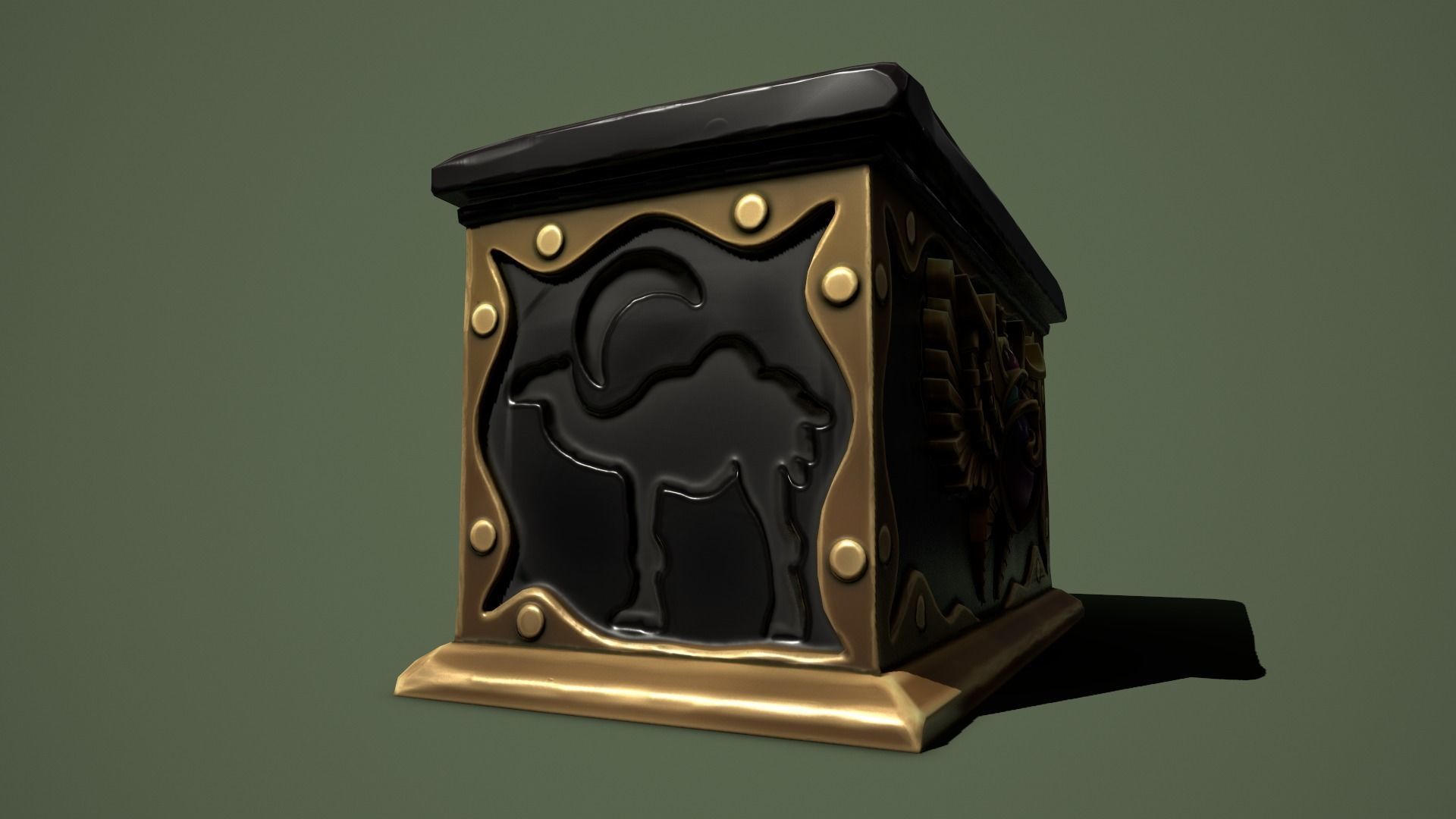 Desert chest Low-poly 3D model_18