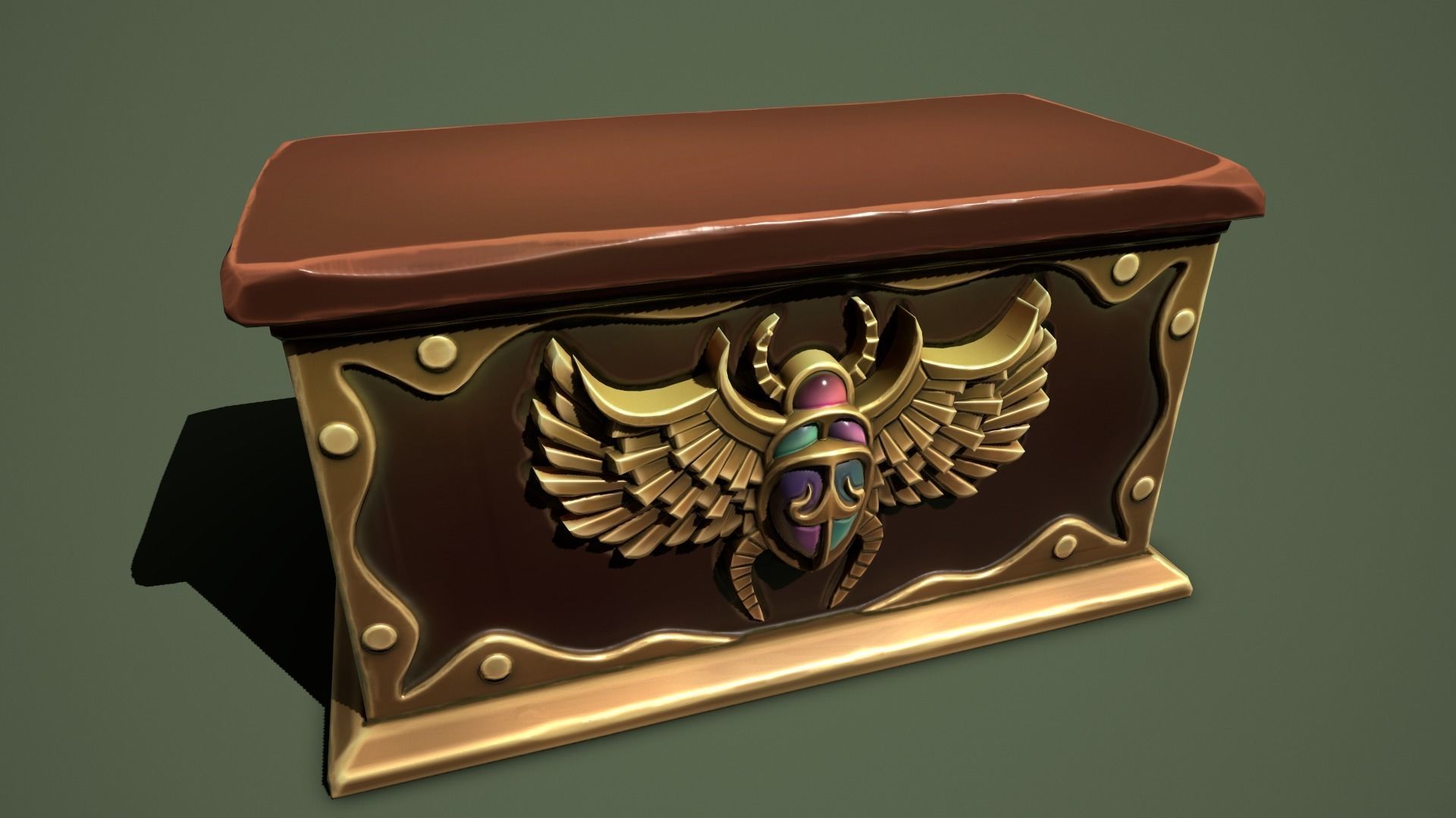 Desert chest Low-poly 3D model_15