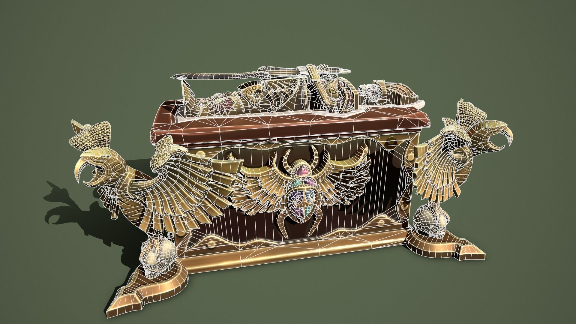 Desert chest Low-poly 3D model_7