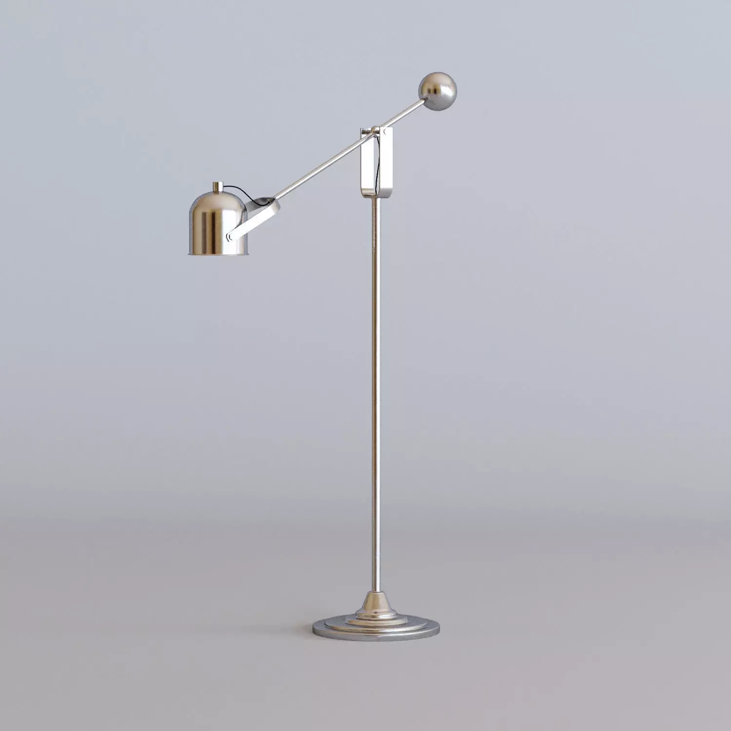 Chrome Floor lamp 3D model_0