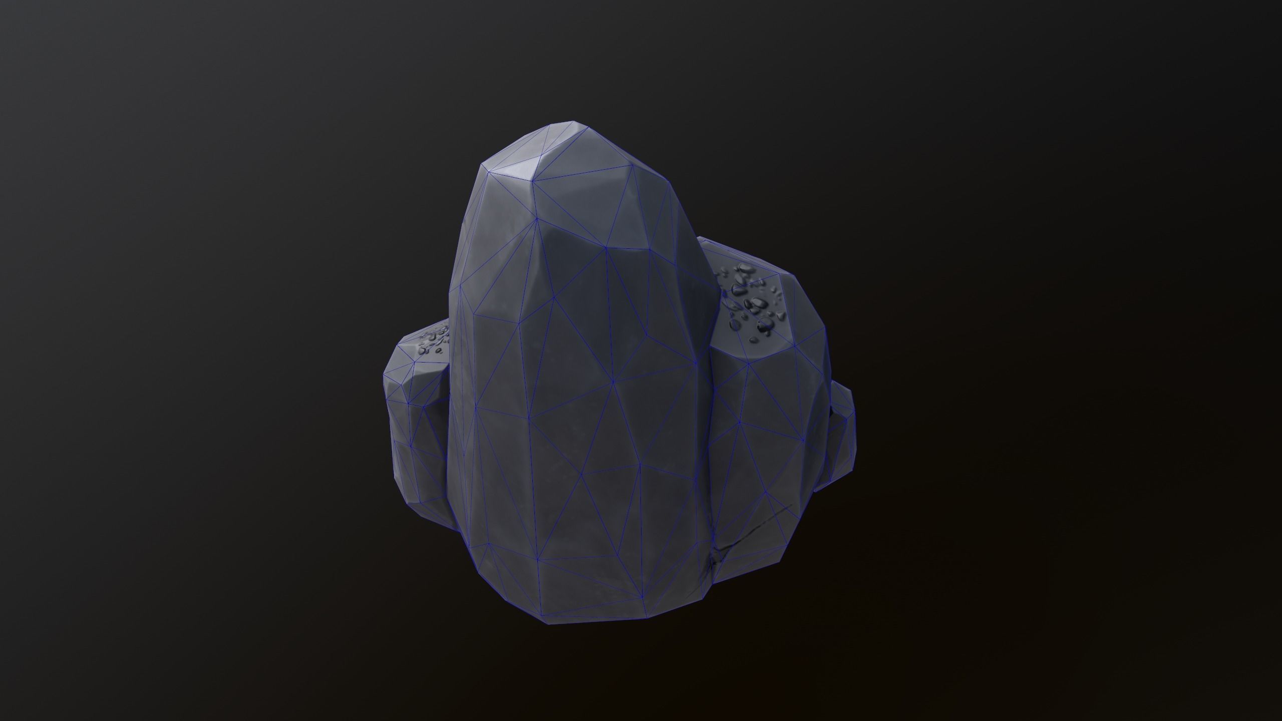Stylized  Rock  Low-poly 3D model_9