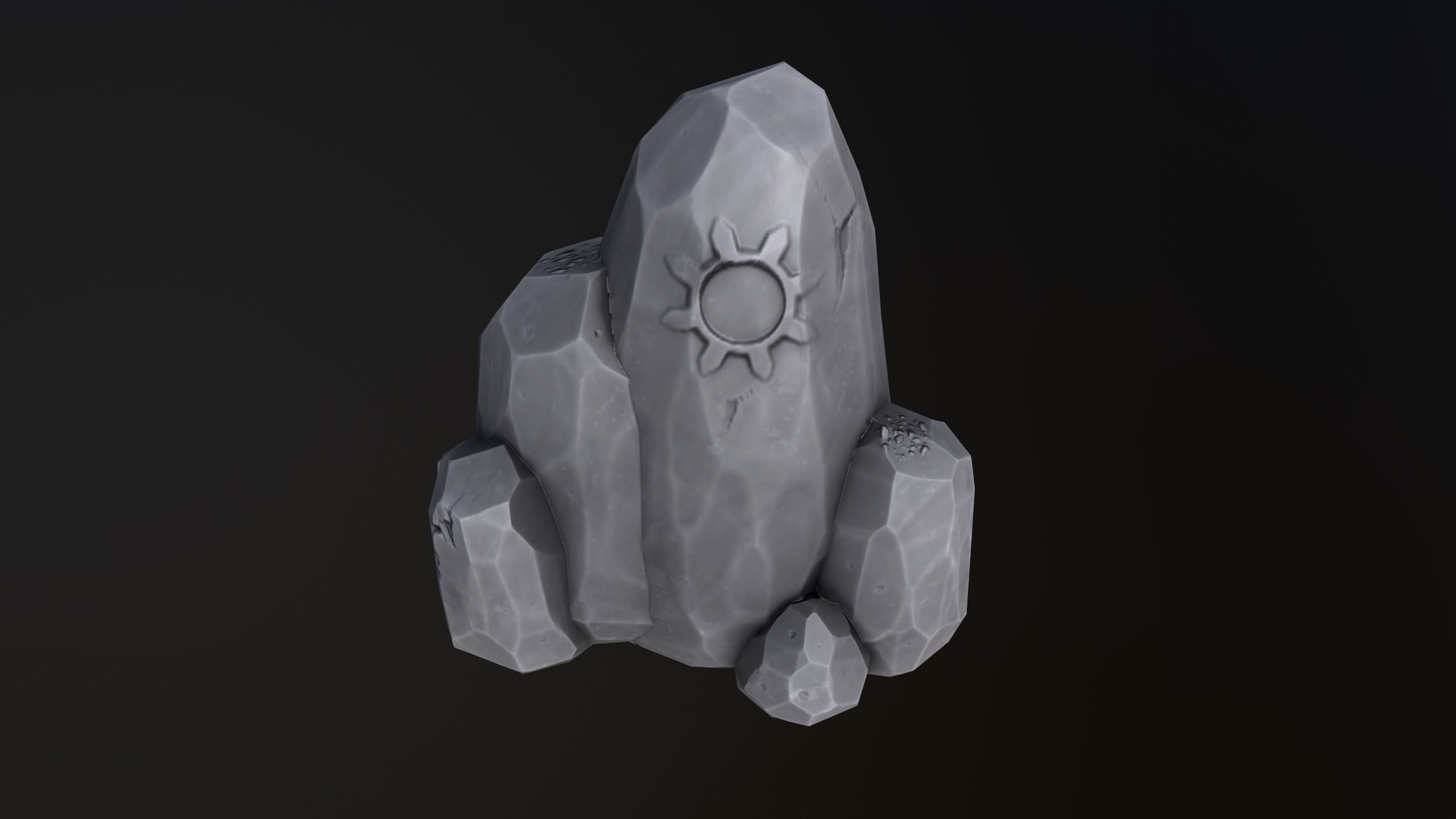 Stylized  Rock  Low-poly 3D model_12