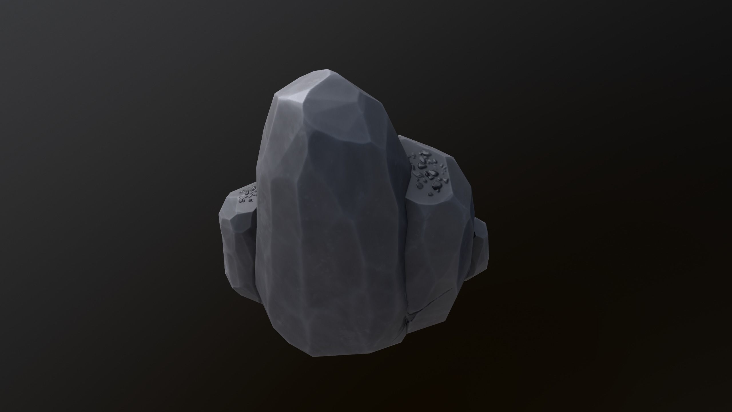 Stylized  Rock  Low-poly 3D model_8