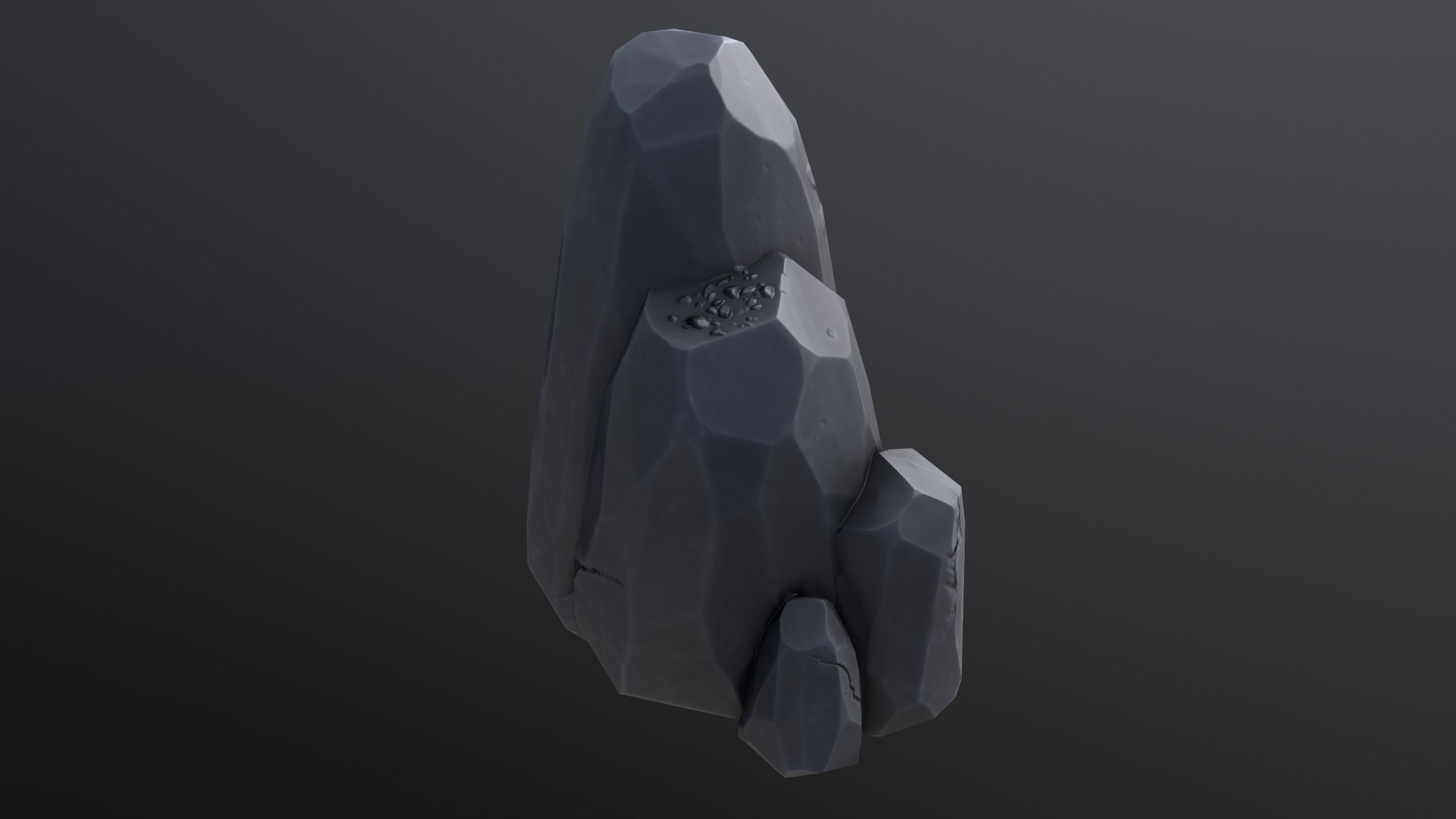 Stylized  Rock  Low-poly 3D model_4