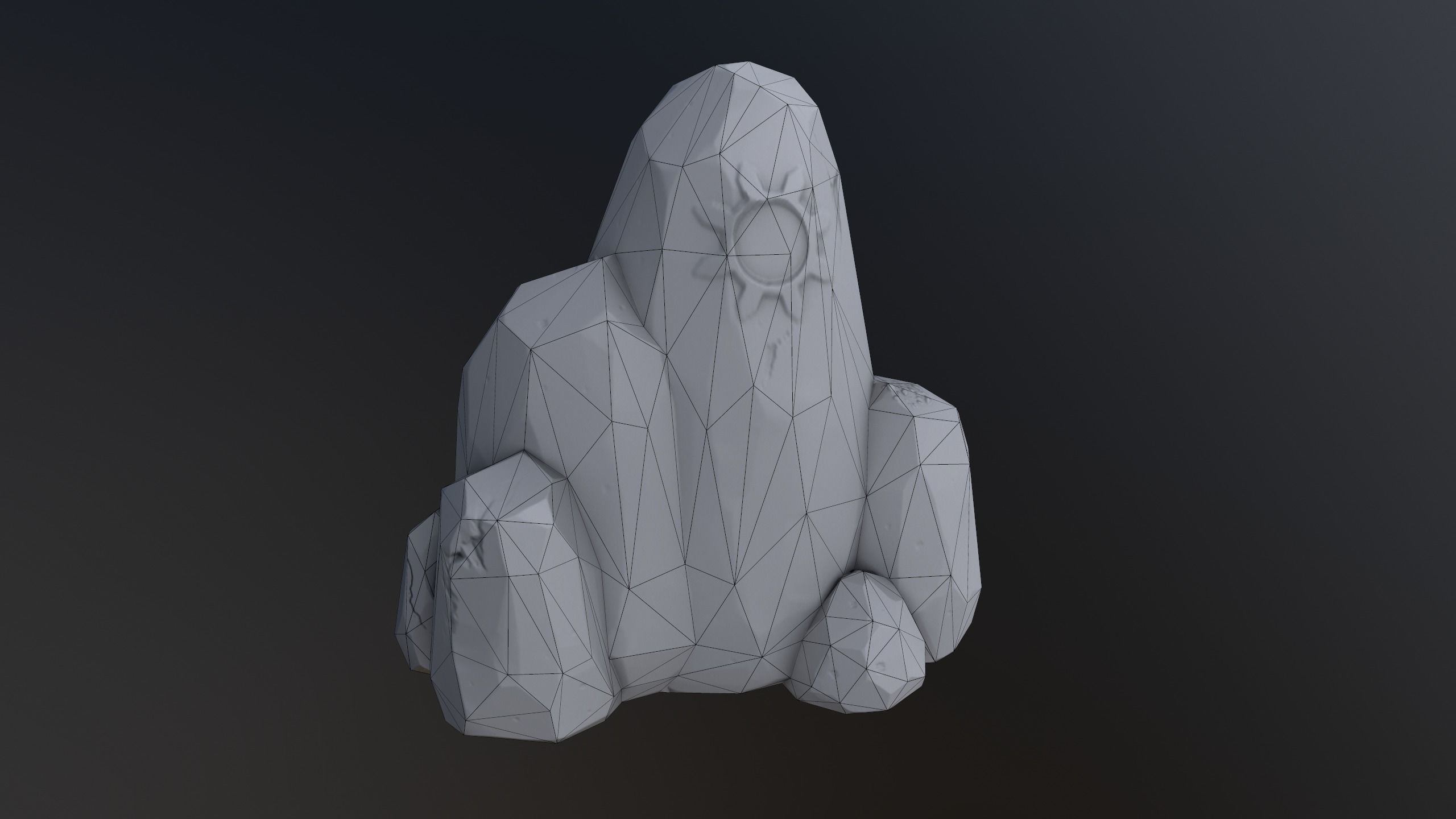 Stylized  Rock  Low-poly 3D model_14
