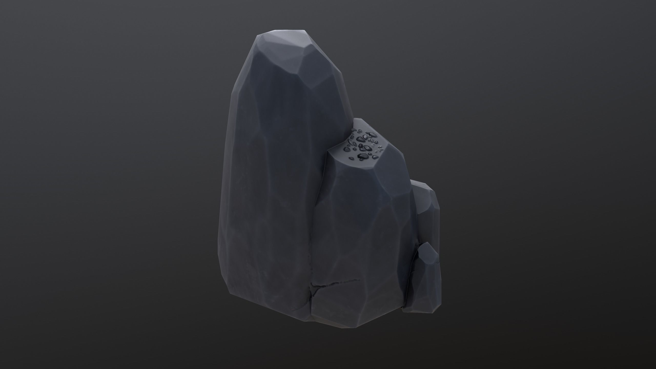 Stylized  Rock  Low-poly 3D model_6