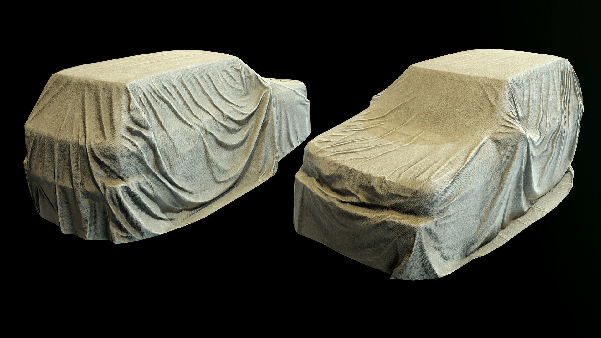 Car Cover d Low-poly 3D model_2