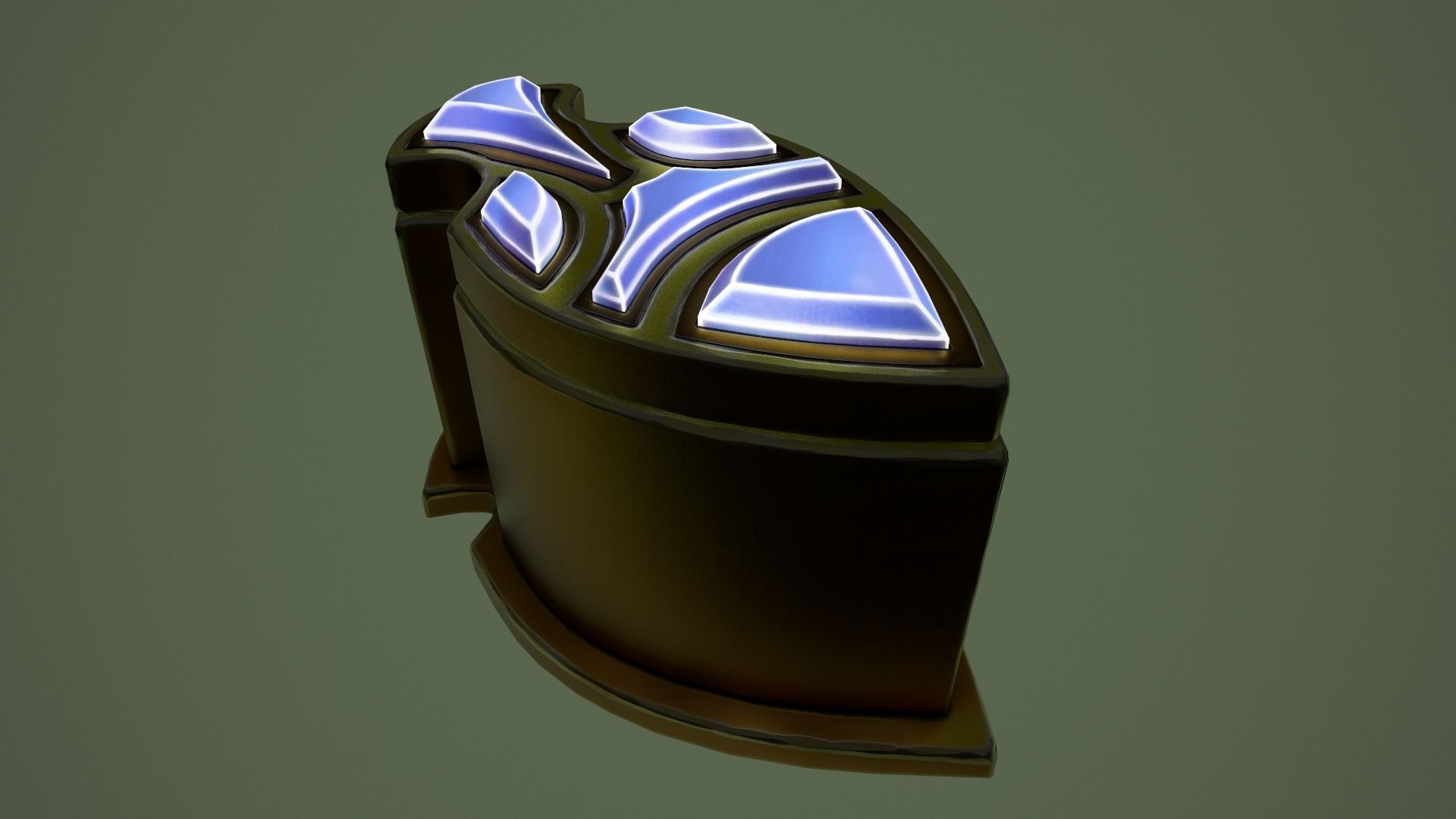 gold lootbox Low-poly 3D model_3