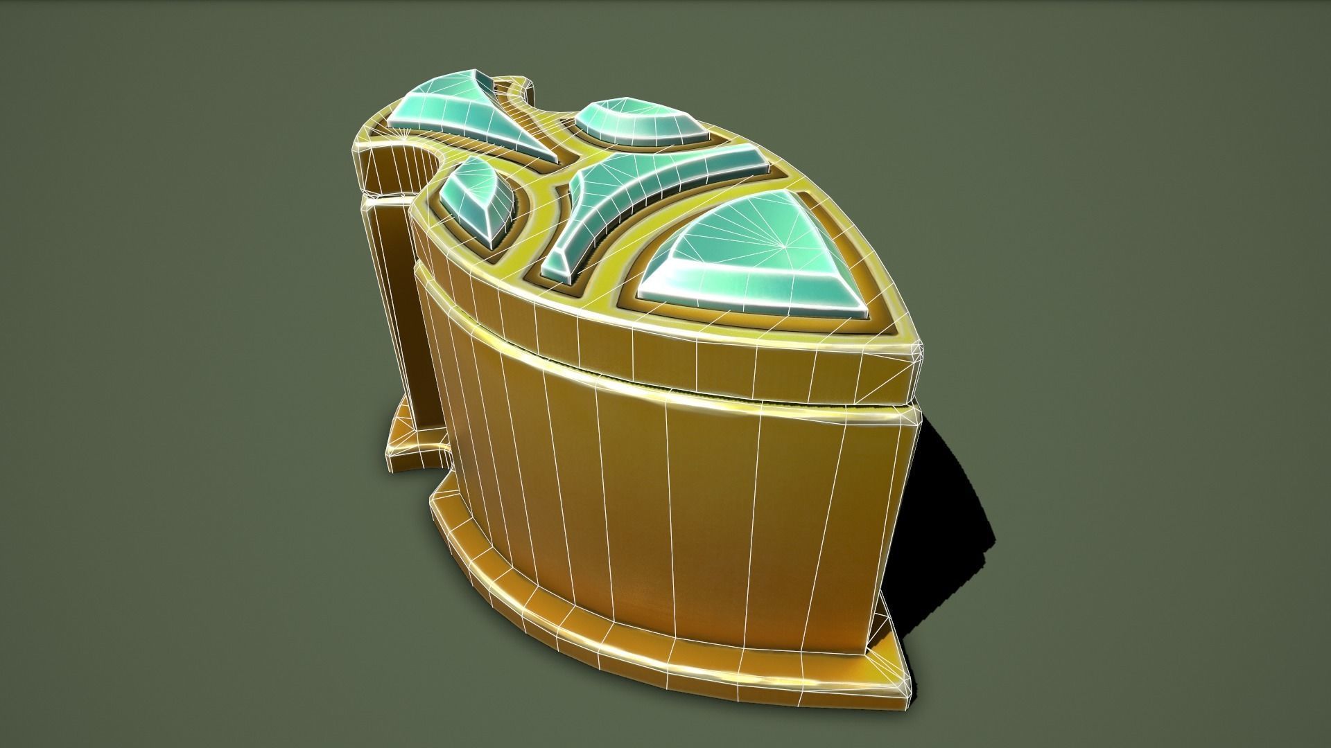 gold lootbox Low-poly 3D model_4