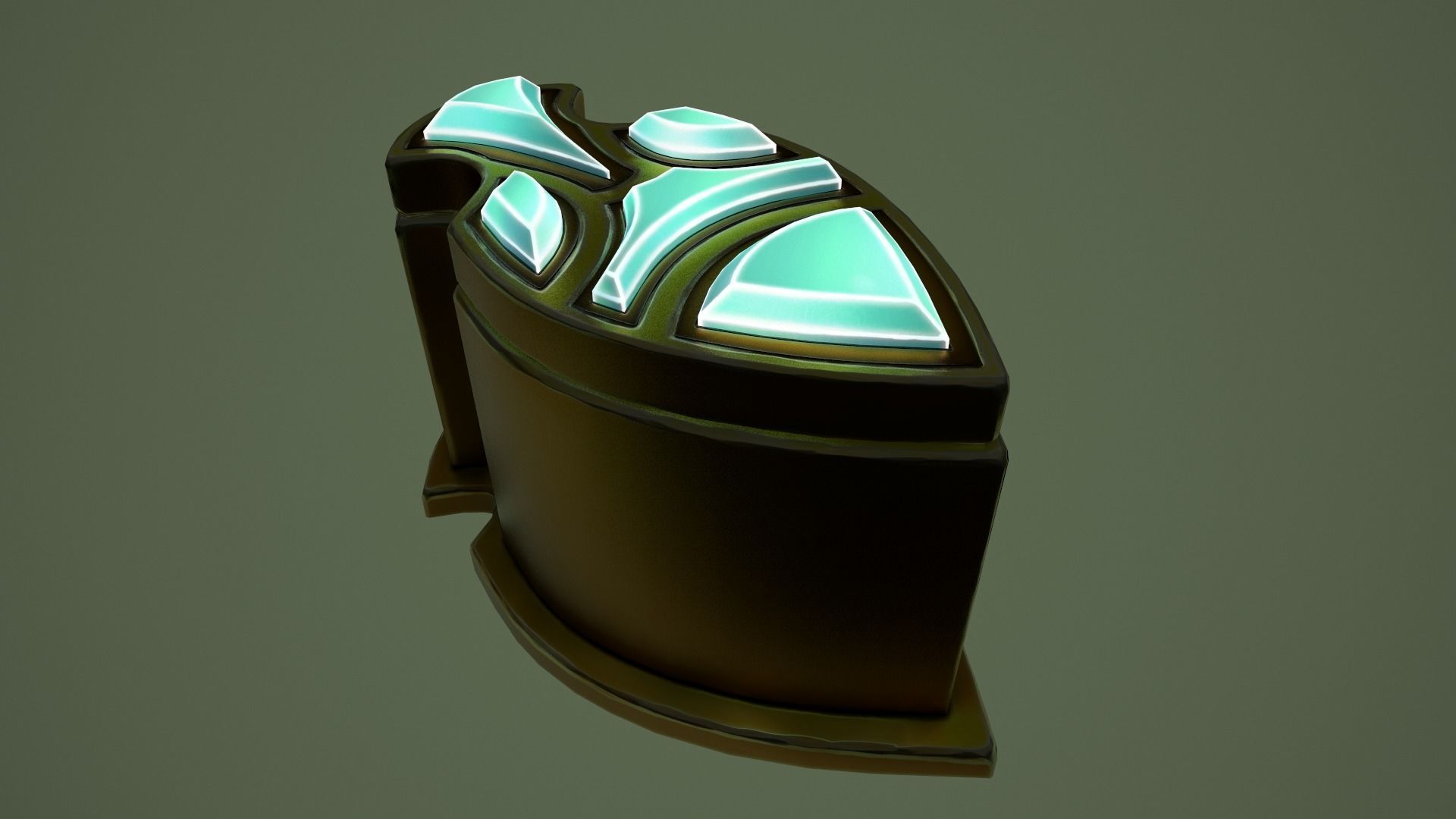 gold lootbox Low-poly 3D model_2