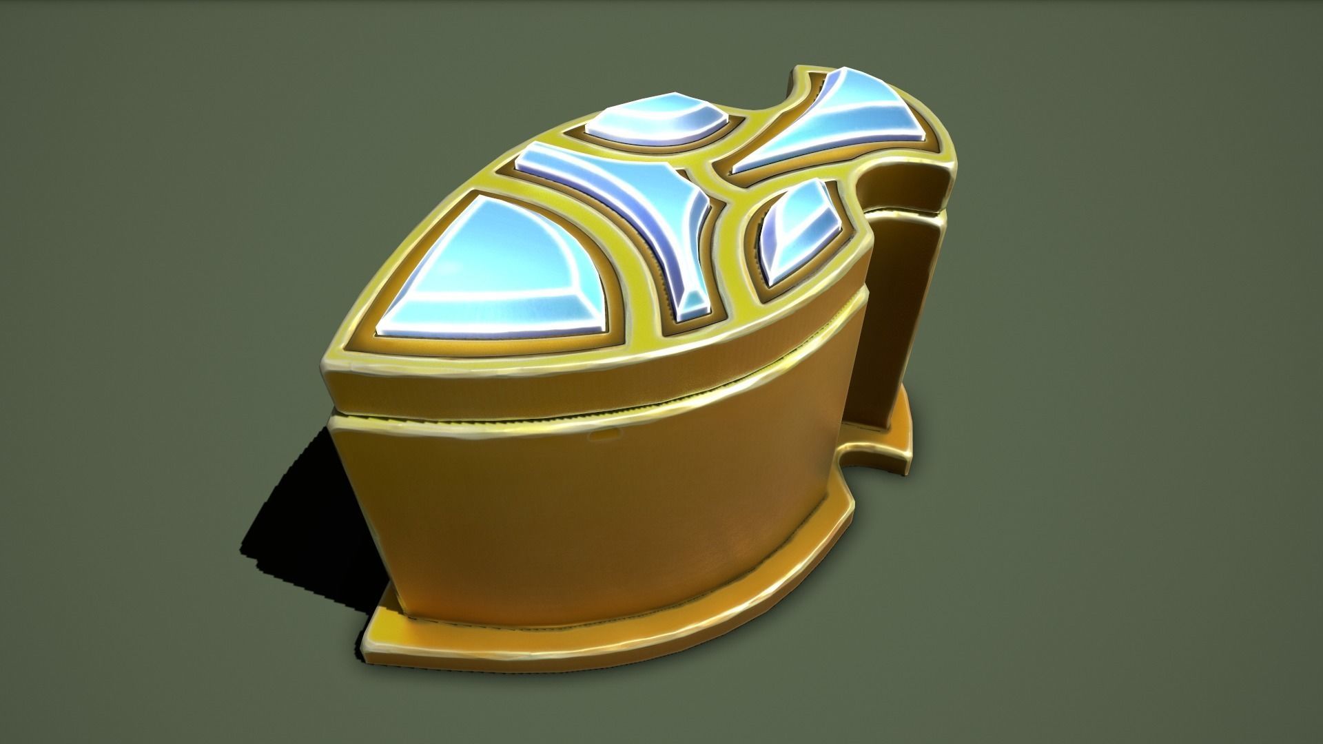 gold lootbox Low-poly 3D model_5