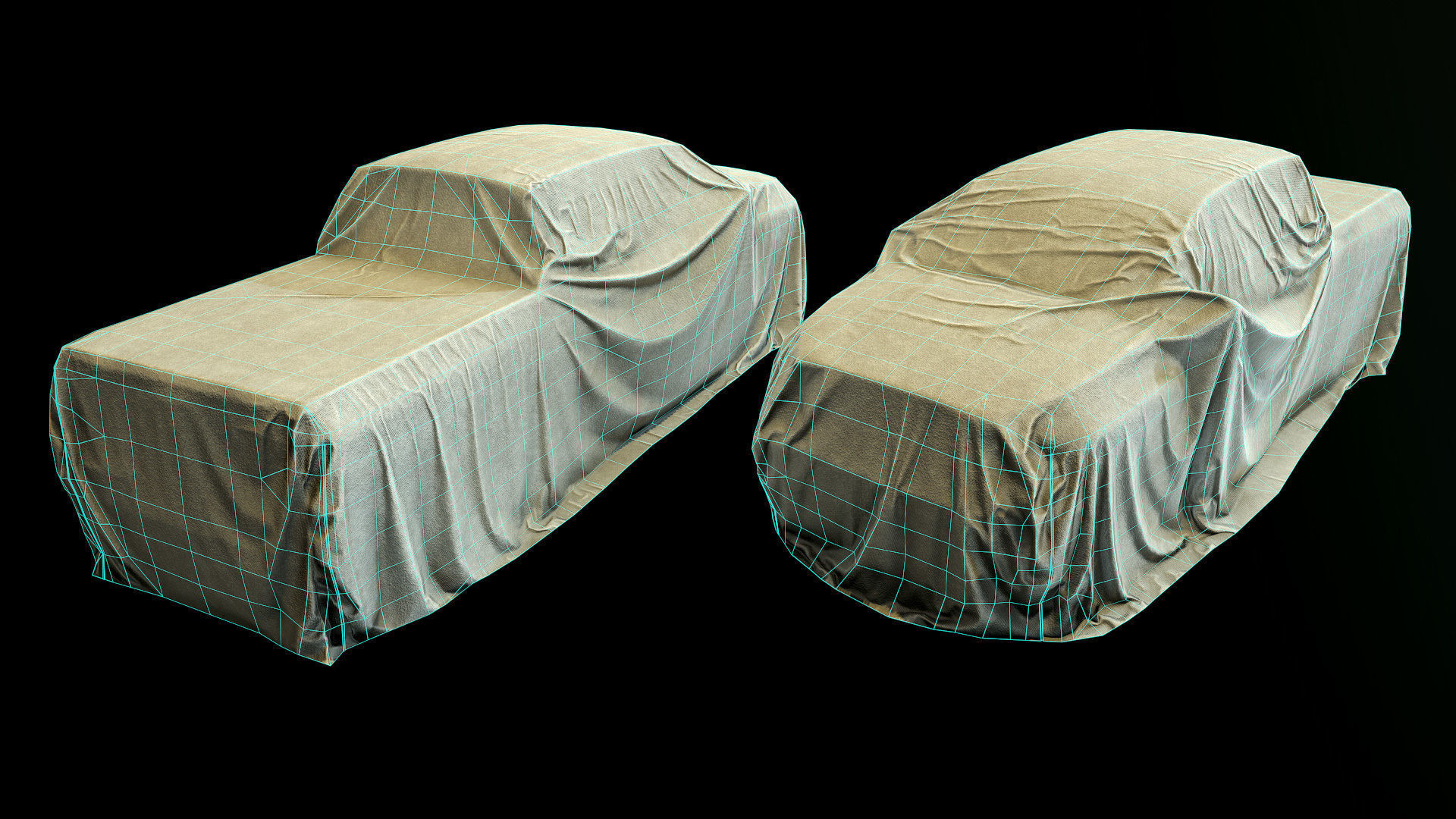 Car Cover f Low-poly 3D model_3
