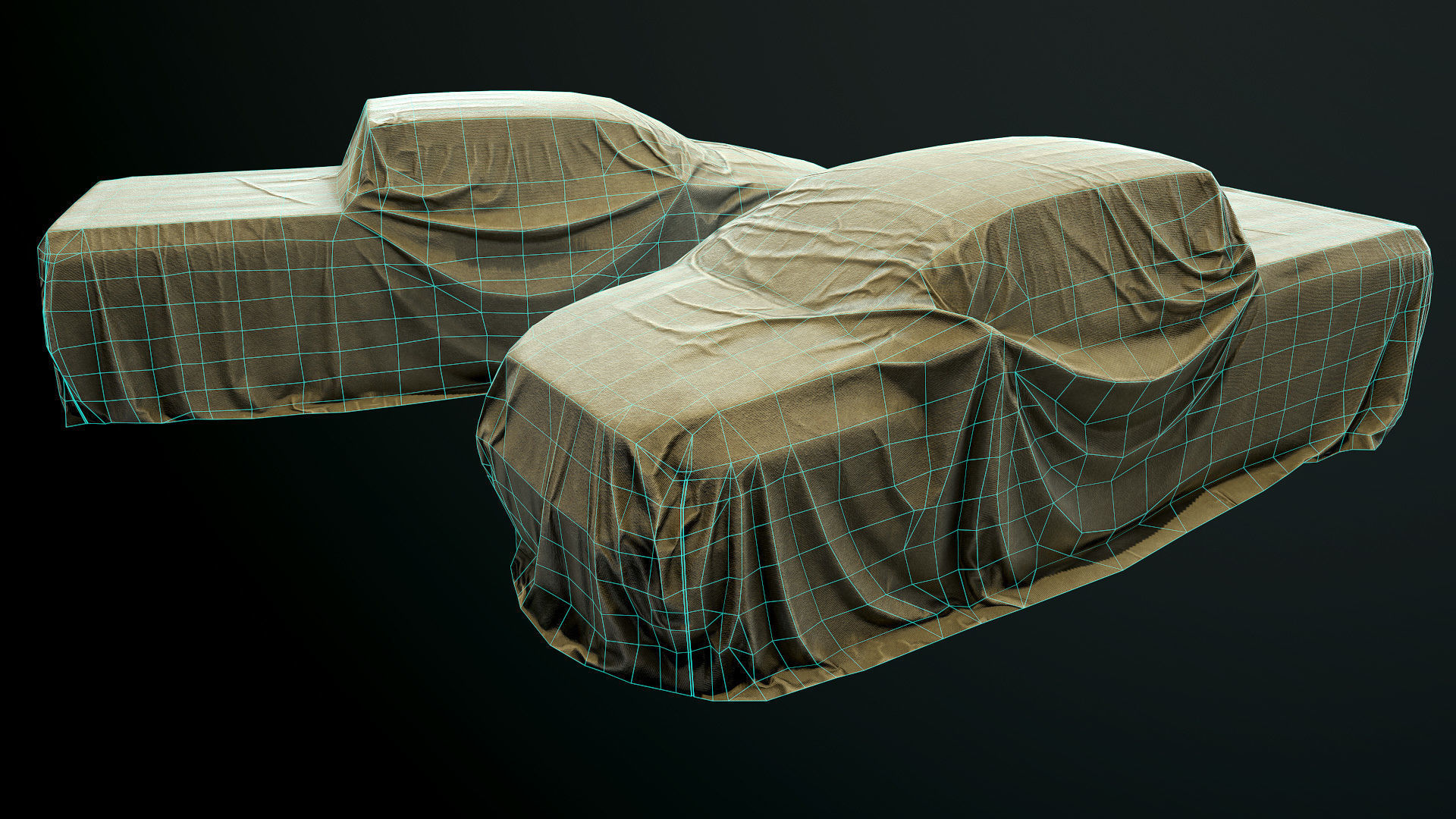 Car Cover f Low-poly 3D model_1