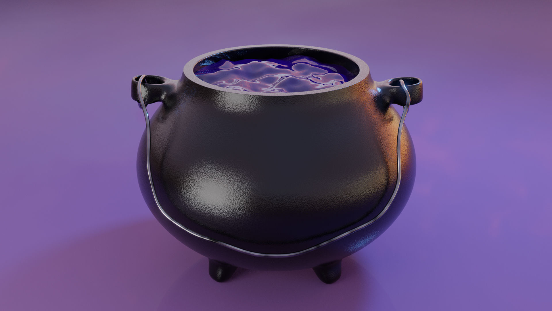 Ancient Cauldron Low-poly 3D model_1