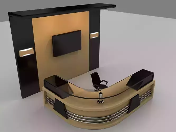 Reception table 3D model