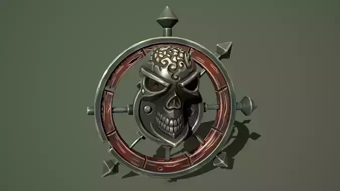 Pirate Rudder Low-poly 3D model