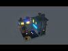 Street bar in Low Poly Art Low-poly 3D model_1