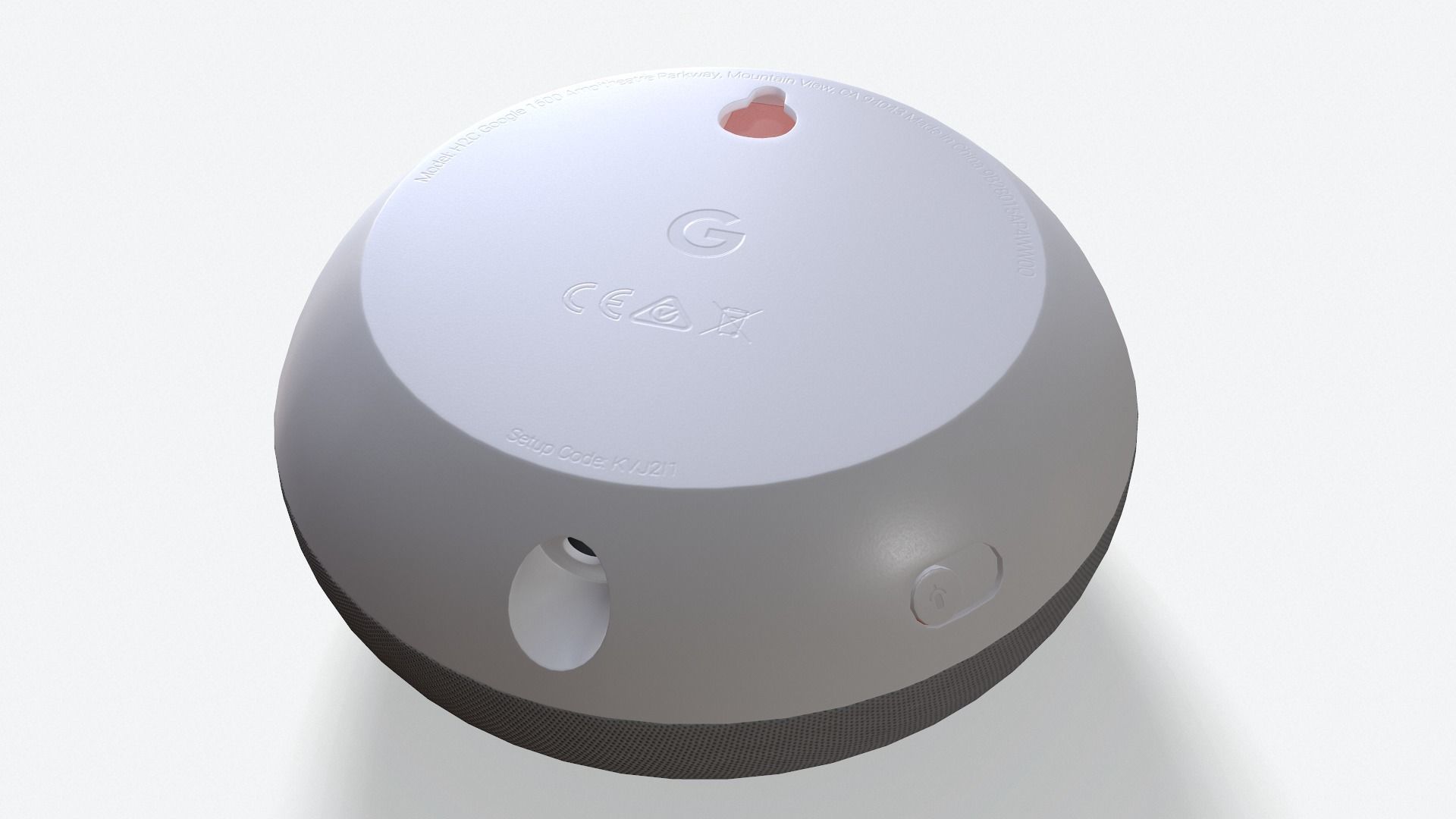 Google Home Nest Mini Assistant Smart Speaker 3D model_5