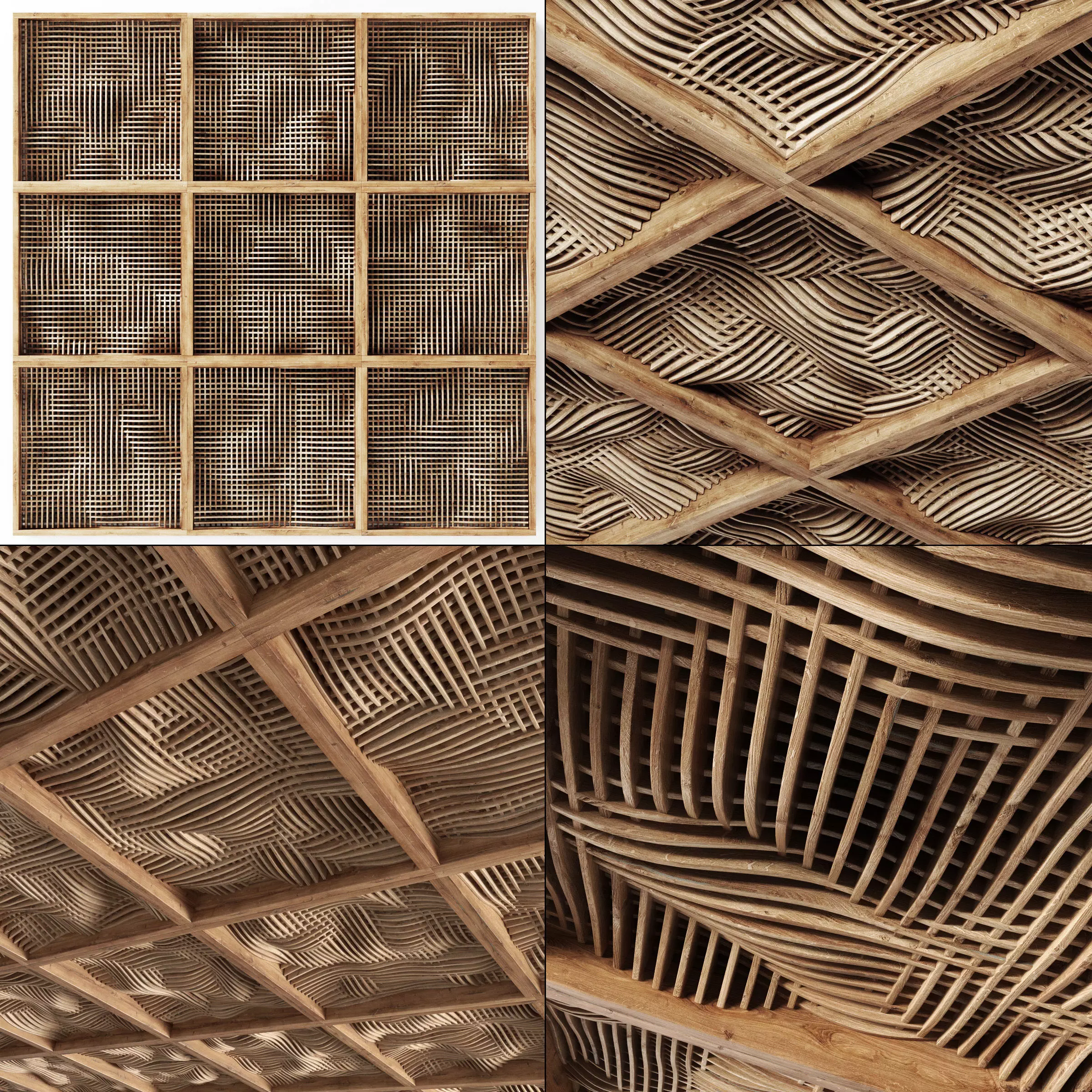 Parametric ceiling cage n1 3D model_0