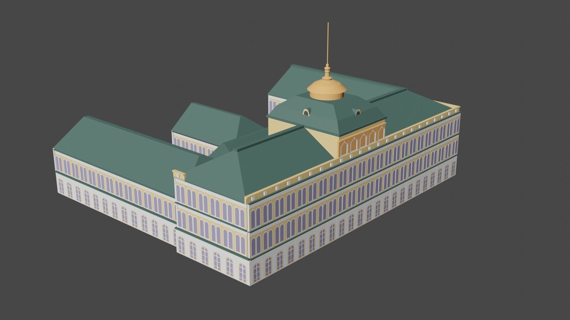Kremlin Palace Model Low-poly 3D model_5