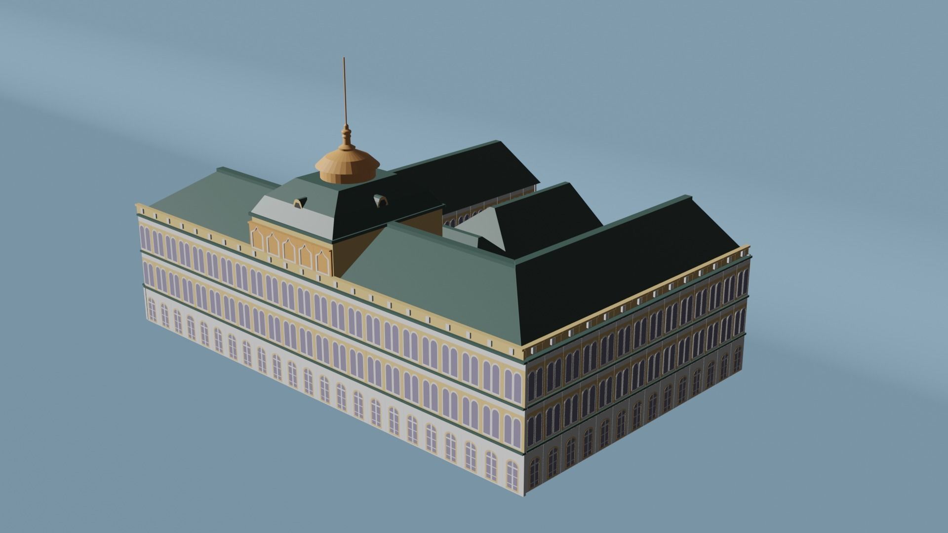Kremlin Palace Model Low-poly 3D model_8