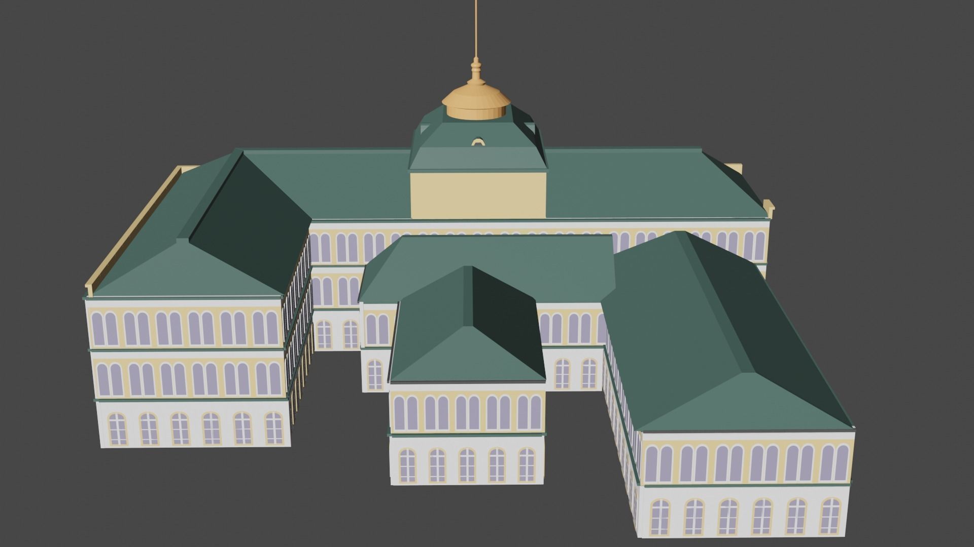 Kremlin Palace Model Low-poly 3D model_3