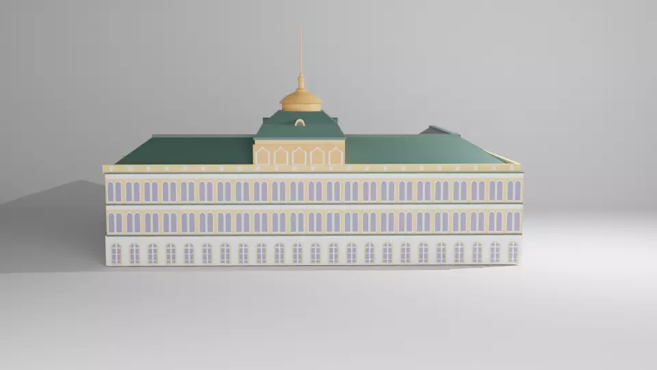 Kremlin Palace Model Low-poly 3D model_0