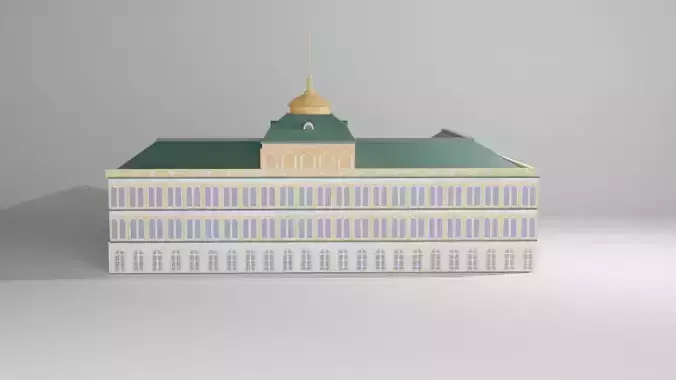 Kremlin Palace Model Low-poly 3D model