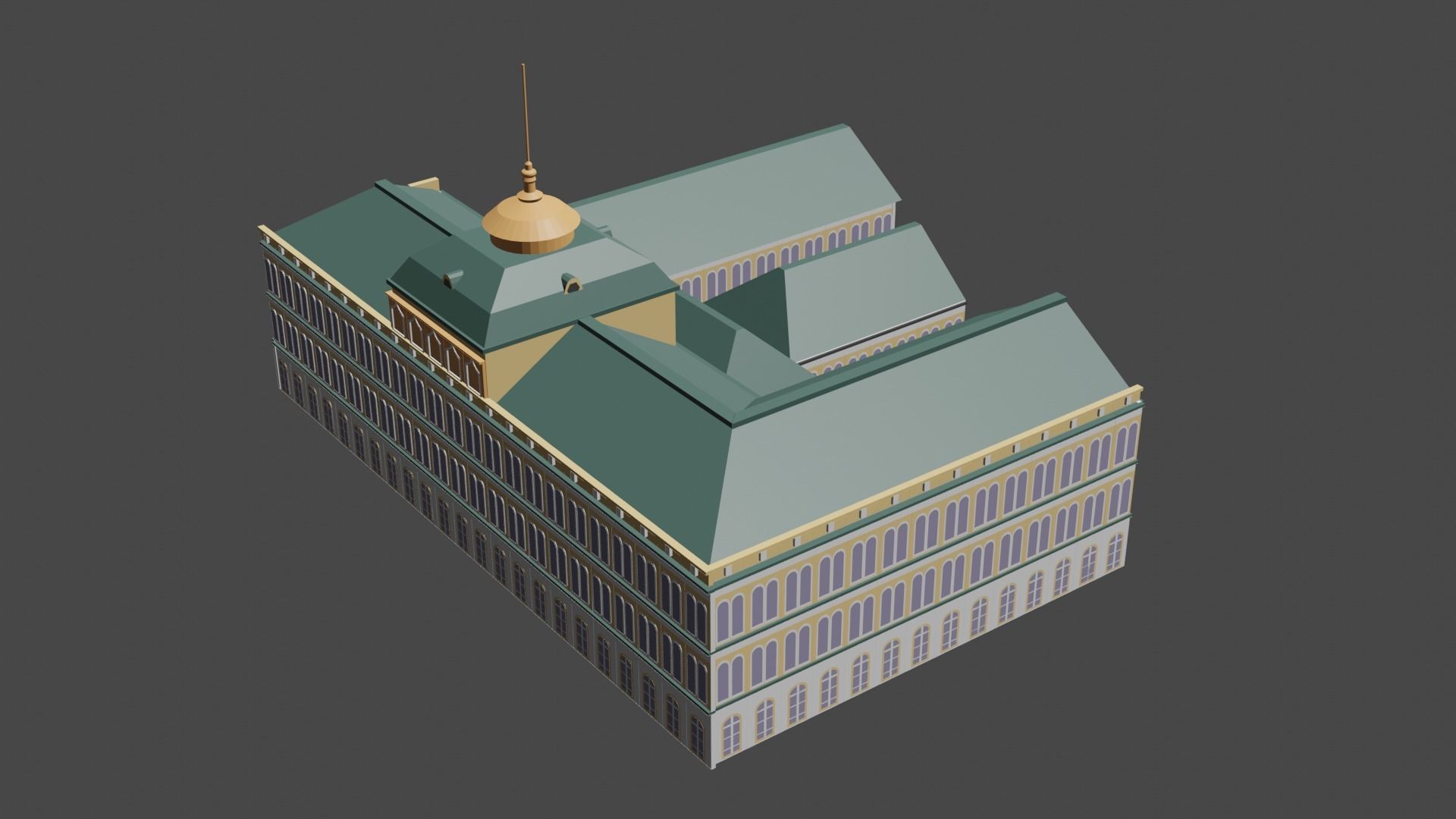 Kremlin Palace Model Low-poly 3D model_4