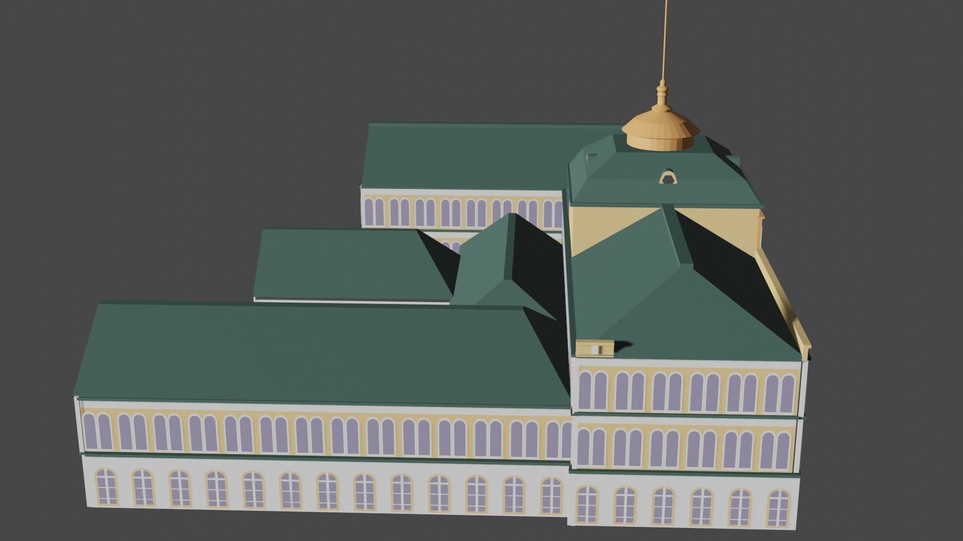 Kremlin Palace Model Low-poly 3D model_7
