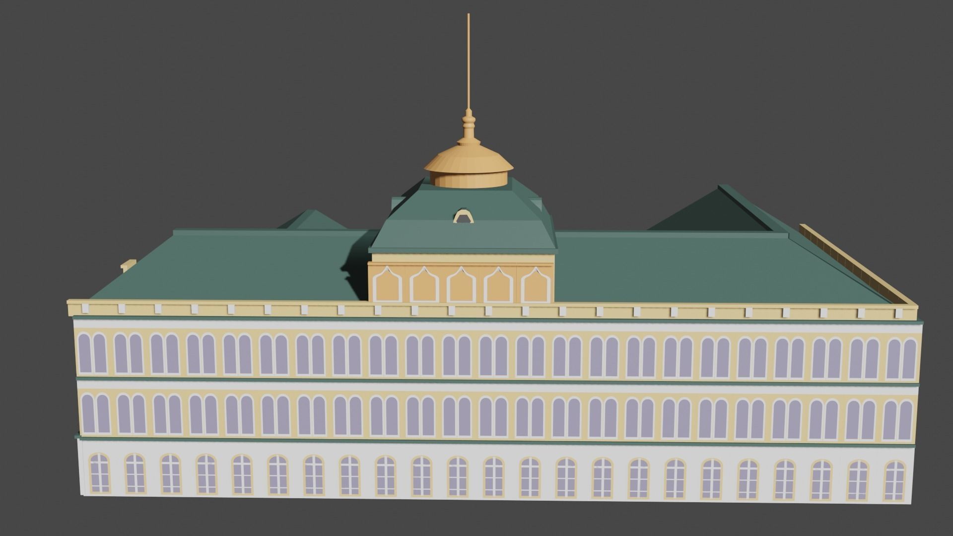 Kremlin Palace Model Low-poly 3D model_2