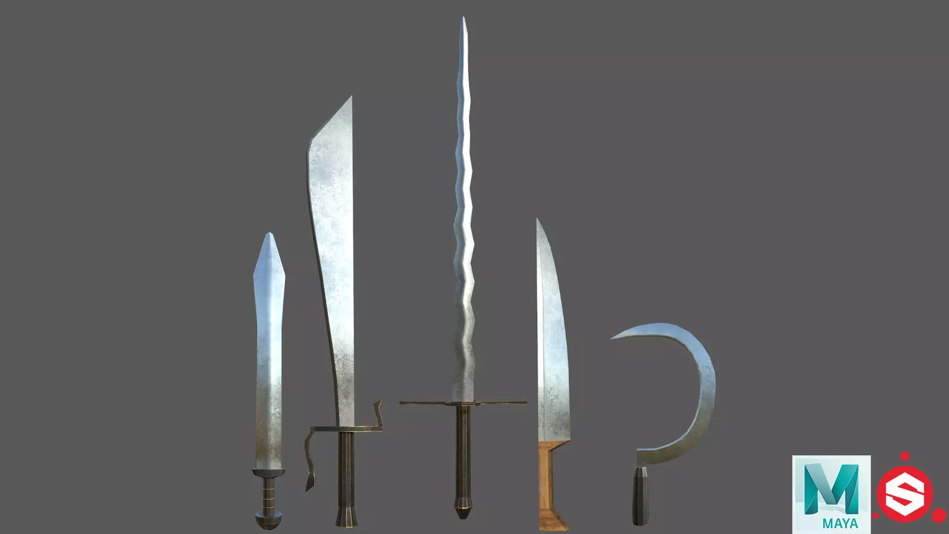 Weapon Bundle 2 Low-poly 3D model