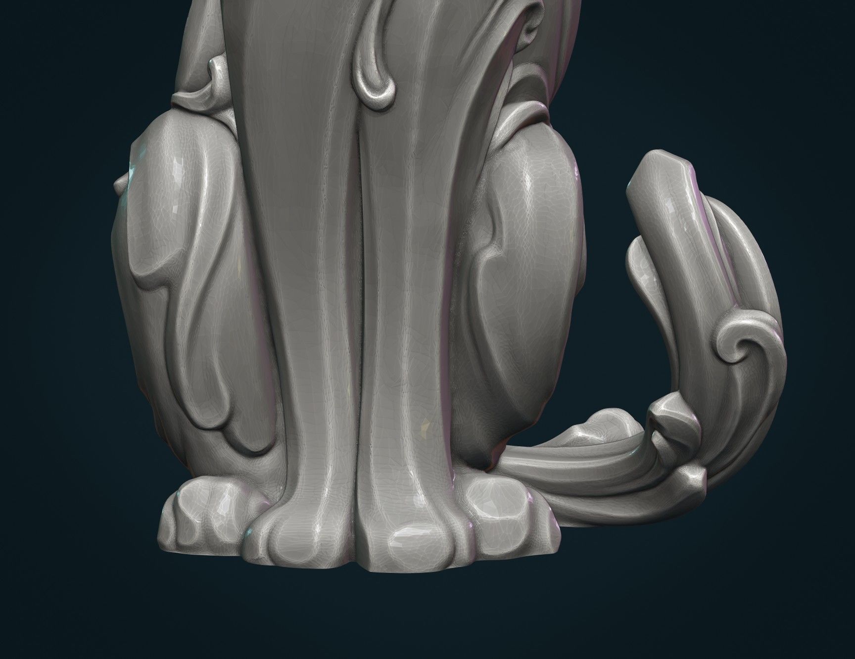 Cat figurine 3D print model_13