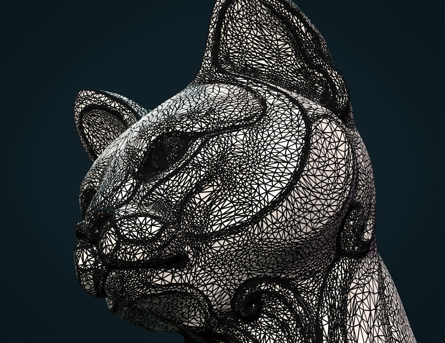 Cat figurine 3D print model_19