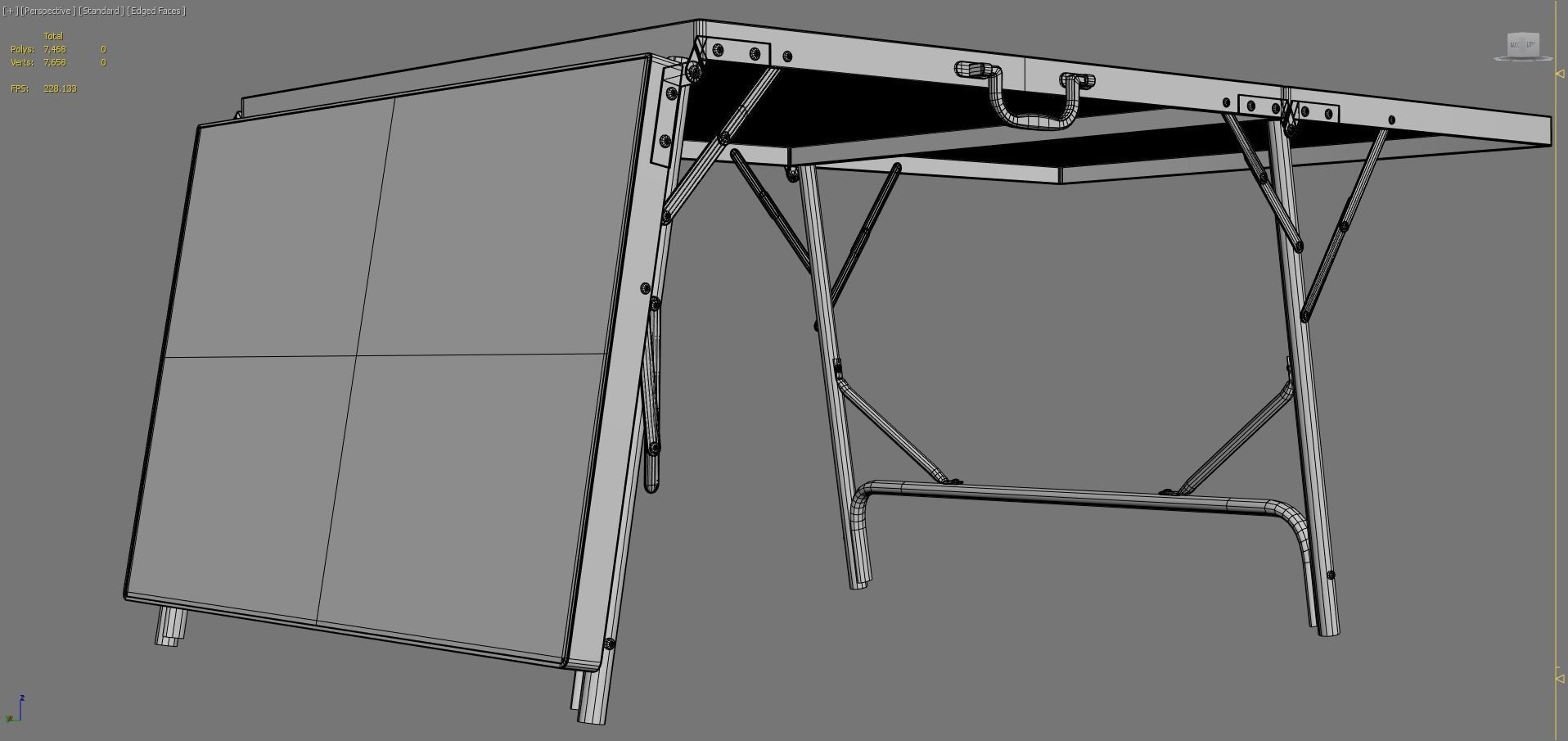 Old Dirty Folding Table  Low-poly 3D model_15